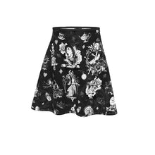 Load image into Gallery viewer, Gothic Alice in Wonderland Flared Knee Length Skirt