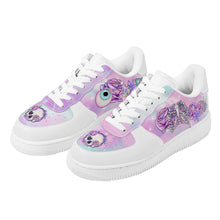 Load image into Gallery viewer, White & Purple Pastel Goth Skull Summer Canvas Trainers