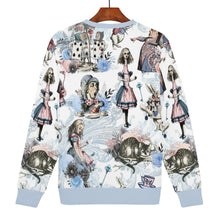 Cargar imagen en el visor de la galería, Alice in Wonderland Pastal Blue & White Sweathshirt Jumper