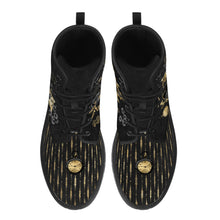 Load image into Gallery viewer, Allure Alice Black Gold and Grey Wonderland Boots