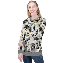 Cargar imagen en el visor de la galería, Curiouser Alice in Wonderland Grey Jumper