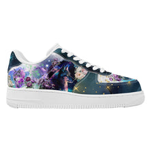 Załaduj obraz do przeglądarki galerii, Cosmic Dark Wolf Trainers Summer Galaxy Nebula Moon Christmas UK 3 4 5 6 7 8 9 10 11 Shoe Sneakers Gift
