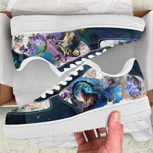 Załaduj obraz do przeglądarki galerii, Cosmic Dark Wolf Trainers Summer Galaxy Nebula Moon Christmas UK 3 4 5 6 7 8 9 10 11 Shoe Sneakers Gift