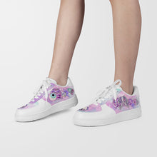 Load image into Gallery viewer, White & Purple Pastel Goth Skull Summer Canvas Trainers