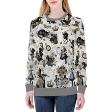Cargar imagen en el visor de la galería, Curiouser Alice in Wonderland Grey Jumper