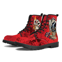 Cargar imagen en el visor de la galería, Mens & Womens Vibrant Red Poker Casino Boots