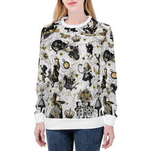 Cargar imagen en el visor de la galería, Curiouser Alice in Wonderland White Jumper