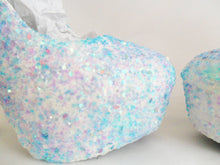 Cargar imagen en el visor de la galería, Mermaid Chunky Glitter Custom Personalized Womens Handmade Glitter Shoe High Heel Stiletto Thin Size 3 4 5 6 7 8 Platform Party Christmas UK