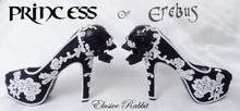 Cargar imagen en el visor de la galería, Princess of Erebus Heels PoE Bridal Gothic lace Skull Goth Wedding Custom Shoe Size 3 4 5 6 7 8 Halloween Alternative Kraken Cosplay