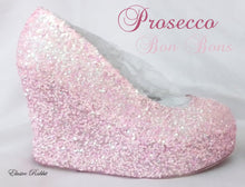 Cargar imagen en el visor de la galería, Pastel Baby Pink Bridal Chunky Glitter Wedding Custom Personalized Women Peep Toe Glitter Shoe High Heel Stiletto Thin Size 3 4 5 6 7 8