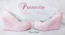 Cargar imagen en el visor de la galería, Pastel Baby Pink Bridal Chunky Glitter Wedding Custom Personalized Women Peep Toe Glitter Shoe High Heel Stiletto Thin Size 3 4 5 6 7 8