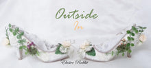 Load image into Gallery viewer, Outside In Heels Foliage Floral Flower Green Couture Lace Fabric Custom Heel Ribbon Ivory Shoe Size 3 4 5 6 7 8 Wedding Bridal Heel Women