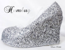 Load image into Gallery viewer, Silver Black Bridal Chunky Glitter Wedding Custom Personalized Women Peep Toe Glitter Shoe High Heel Stiletto Thin Size 3 4 5 6 7 8
