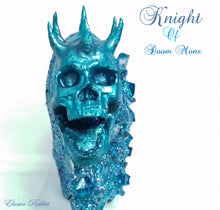 Cargar imagen en el visor de la galería, Knight of Doom Mons Heels Blue crystal Quartz Diamond Custom Hand Sculpt Kraken Shoe Size 3 4 5 6 7 8 Glitter Fantasy Bridal Wedding