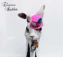 Carica l'immagine nel visualizzatore di Gallery, Elusive Rabbit Heels White Pink Mad hatter Sequin Reversible Custom Hand Sculpt Kraken Shoe Size 3 4 5 6 7 8 Mythical Bridal Wedding bunny