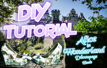 Cargar imagen en el visor de la galería, DIY Bride Alice in Wonderland Starter Kit Decoupage Heels Wedding Shoes Custom Gift Set Box Keepsake Favour Bridesmaid Make your own Budget