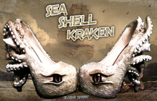 Carica l'immagine nel visualizzatore di Gallery, The Sea Shell Kraken Heels Custom Hand Sculpt Paint Shoe Size 3 4 5 6 7 8 High Wedge Sea Abyss Creature Monster Mythical Octopus Squid