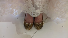 Cargar imagen en el visor de la galería, Forever in Time Steampunk Victorian Cog Gears Heels Personalized Muses Bronze Silver Gold Rose Metallic Custom Shoe High Size 3 4 5 6 7 8