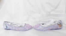 Cargar imagen en el visor de la galería, John Tenniel Classic 1865 Alice In Wonderland Sequin Glitter Lace Fabric Custom Dolly Ribbon Purple Shoe Flat Size 3 4 5 6 7 8 Weddin Bridal
