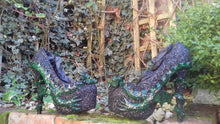 Load image into Gallery viewer, Emerald Dragon Heels Custom Sculpt Paint Kraken Green Black Octopus Shoe Size 3 4 5 6 7 8 High Platform goth gothic fashion rockabilly punk