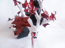Cargar imagen en el visor de la galería, Women Weeping Heart Tree Custom Hand Sculpt Paint Tree Branch Leaves Red Black Shoe Heel Size 3 4 5 6 7 8 High Heels Platform Kraken UK