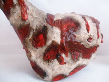 Cargar imagen en el visor de la galería, Zombie Flesh Custom Hand Sculpt Paint Red Ribbon Black Skin Shoe Size 3 4 5 6 7 8 Kraken High Heel Platform Blood Gore goth gothic fashion