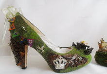 Cargar imagen en el visor de la galería, Camelot Heels KIng Arthur Round Table Legend Castle Medieval Dragon Shoe Custom High Mid Low Size 3 4 5 6 7 8 Platform Merlin Fantasy Sword