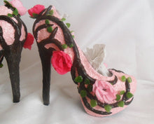 Cargar imagen en el visor de la galería, Women Fantasy Summer Flower Custom Hand Sculpt Paint Tree Branch Leaves Pink Green Blue Shoe Heel Size 3 4 5 6 7 8 High Heels Platform UK