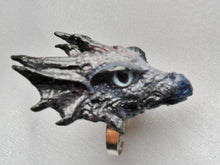 Cargar imagen en el visor de la galería, Dragon Head Ring Custom Hand Sculpt Paint Red Black Blue Gold Silver Adjustable Mens Womens Unisex Jewelry goth gothic alternative fashion