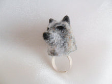 Cargar imagen en el visor de la galería, Wolf Head Faux Fur Ring Custom Hand Sculpt Paint Winter Silver Adjustable Mens Womens Unisex Jewelry Octopus Kraken inspired