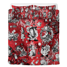 Cargar imagen en el visor de la galería, Crimson Red Alice in Wonderland Duvet Covers