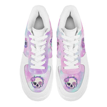 Load image into Gallery viewer, White & Purple Pastel Goth Skull Summer Canvas Trainers