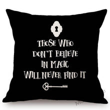 Cargar imagen en el visor de la galería, Nordic Black White Alice Wonderland Letters Print Quotes Art Home Decorative Sofa Throw Pillow Case Linen Kids' Cushion Cover