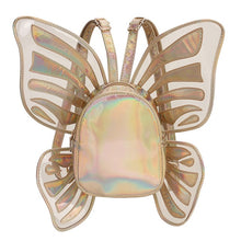 Cargar imagen en el visor de la galería, Fashion Women's Laser Holographic Leather Mini Backpack Butterfly Angel Wings Daypack for Girls Travel Casual Daypack School Bag