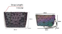 Załaduj obraz do przeglądarki galerii, Women Handbags 3 Pcs Bag Set Crossbody Bags For Women Geometric Luminous Shoulder Bag Female Purse And Handbag Tote Holographic