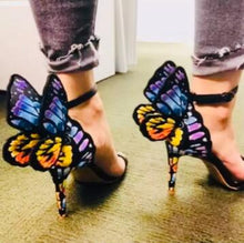 Cargar imagen en el visor de la galería, New Design High Quality Women Butterfly High Heels Sandals Exquisite beautiful Wing Shoes Female Banquet Paty Dress Shoes