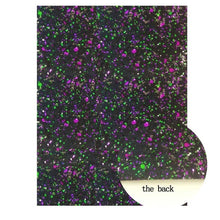 Charger l'image dans la galerie, 22*30cm Black Chunky Glitter Fabric Textured Faux Leather Sheets A4 size DIY Earring Hair Bow Accessories Handbag Materials