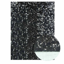 Charger l'image dans la galerie, 22*30cm Black Chunky Glitter Fabric Textured Faux Leather Sheets A4 size DIY Earring Hair Bow Accessories Handbag Materials