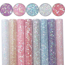 Charger l'image dans la galerie, 22*30cm Chunky Glitter Fabric Soft Synthetic Leather Shiny Bow Materials DIY Earring Bags Accessories A4 Hairbow Decoration