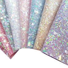 Charger l'image dans la galerie, 22*30cm Chunky Glitter Fabric Soft Synthetic Leather Shiny Bow Materials DIY Earring Bags Accessories A4 Hairbow Decoration