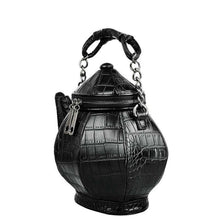 Załaduj obraz do przeglądarki galerii, Funny Gothic Purse Teapot Shaped Crossbody Handbag Top-Handle Tote Women'S Shoulder Bags