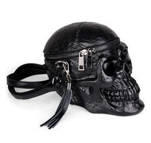 Cargar imagen en el visor de la galería, 3D Skull Gothic Women Bag Funny Skeleton Head Black handbad Fashion Designer Satchel Package Bags