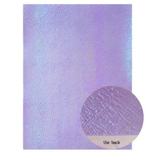 Cargar imagen en el visor de la galería, 22*30cm Purple Faux Leather Fabric Chunky Glitter Soft Cotton Smooth PU Leather A4 size DIY Bow Bags Material Vinyl Fabric