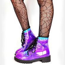 Cargar imagen en el visor de la galería, Brand Big Size 43 Cool Skulls Butterfly Rose Flowers Printed Gothic Style Ankle Booties Fashion Boots Street Women Shoes