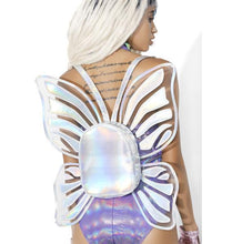 Cargar imagen en el visor de la galería, Fashion Women's Laser Holographic Leather Mini Backpack Butterfly Angel Wings Daypack for Girls Travel Casual Daypack School Bag