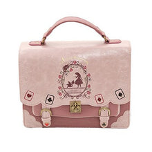 Load image into Gallery viewer, Alice In Wonderland Shoulder Bags Axes Japan Bag Lolita Vintage Student Schoolbag Playing Cards Silhouette Handbag Leather Bag