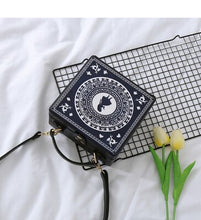 Cargar imagen en el visor de la galería, Alice in Wonderland Girl Lolita Gothic Handbag Small box Shoulder Bag Black Messenger Bag Vintage Korean Women's Crossbody Bags