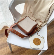 Load image into Gallery viewer, Funny Toast Design Bread Fashion Women Purses and Handbags Poached Eggs Shape Crossbody Shoulder Bag for Female Pouch Flap Totes