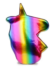 Lade das Bild in den Galerie-Viewer, Cute Fantasy Fashion Unicorn Design Pu Leather Laser Girl's Chain Purse Handbag Shoulder Bag Crossbody Mini Messenger Bag Flap