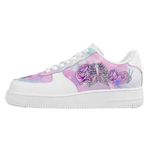 Load image into Gallery viewer, White & Purple Pastel Goth Skull Summer Canvas Trainers